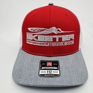 Skeeter Performance Fishing Boats Red And Gray And White Trucker Hat